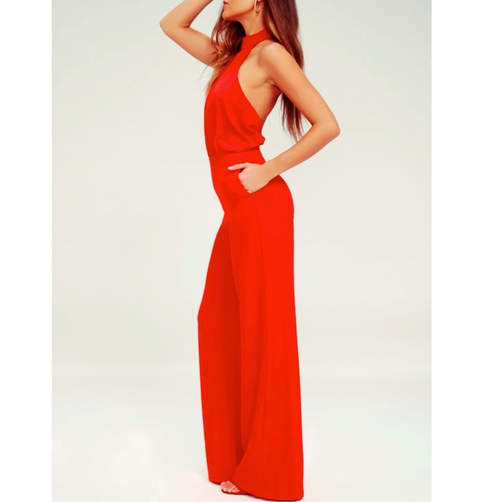 Red Halter Jumpsuit Size XS